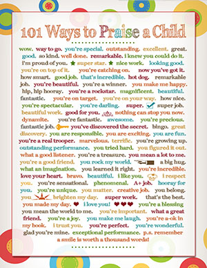 101 Ways To Praise A Child Printable